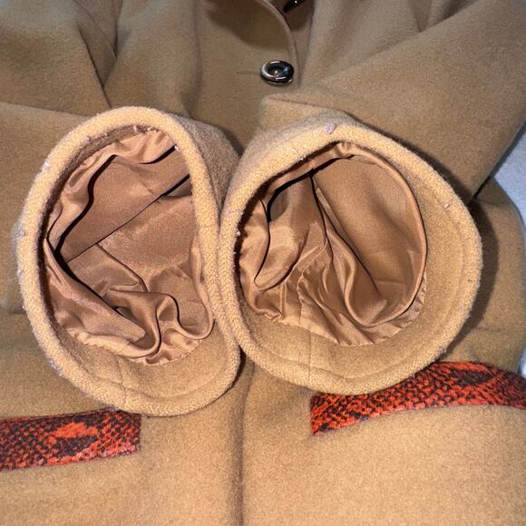 Harve Benard Camel Wool Vintage Coat Size 14 - Picture 6 of 8